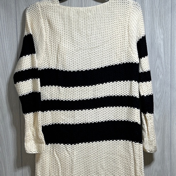 Simplee Striped Knit Open Front Duster Cardigan Size Small - Picture 5 of 9